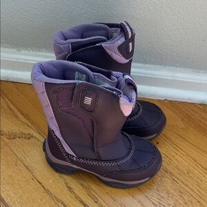 Little Girls Purple Lands End Winter snow Boots 9
